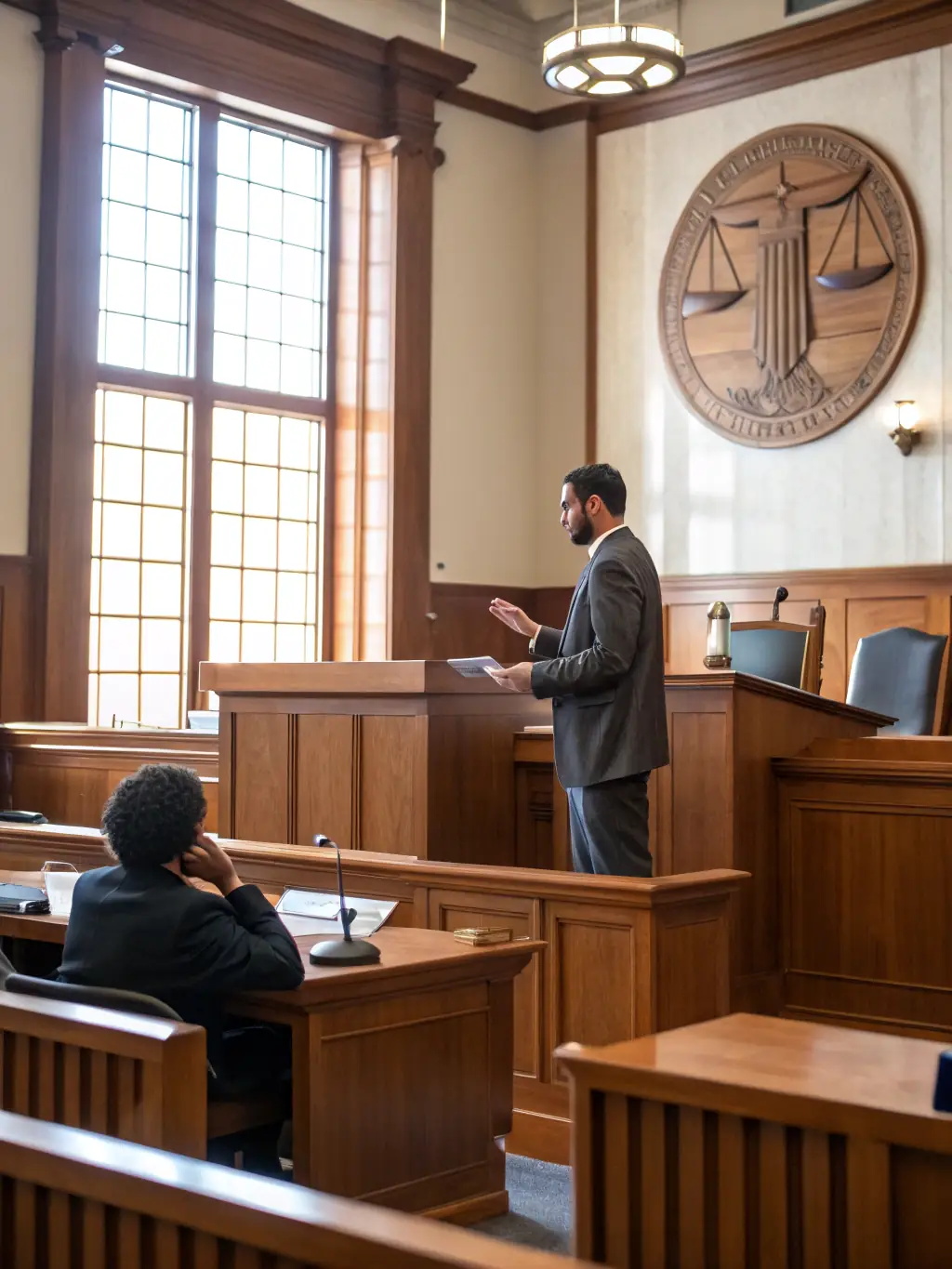 An image depicting a modern Canadian courtroom or legislative chamber, symbolizing the practical application of criminal law.
